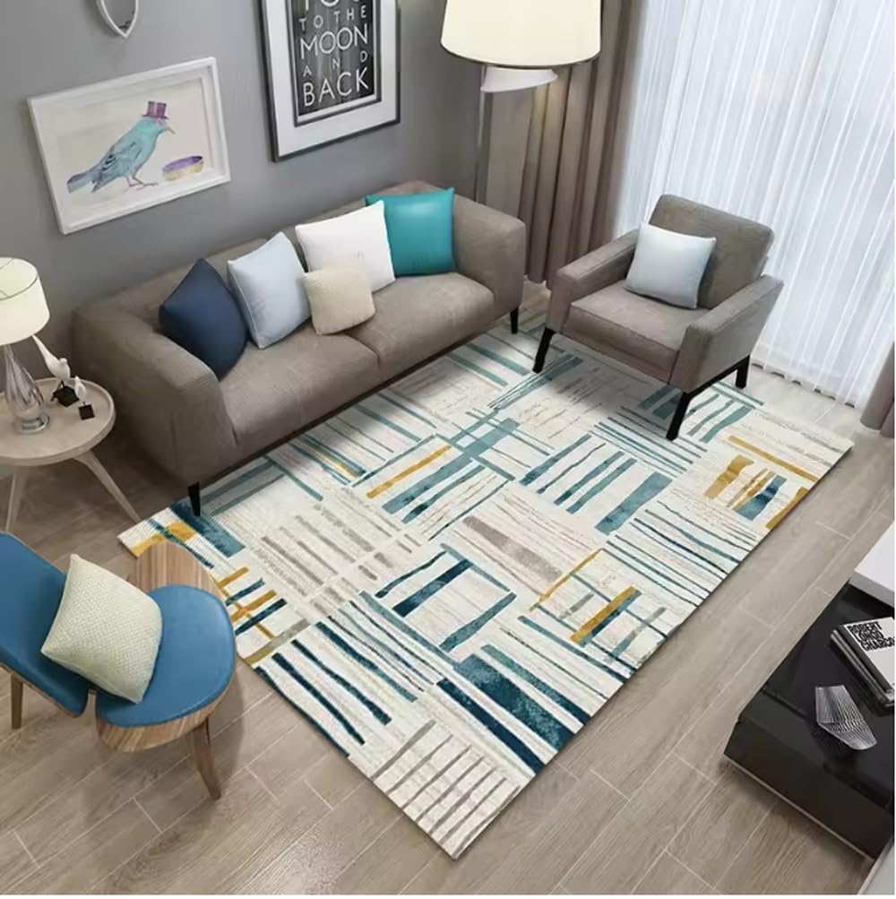 Tapis de décoration intérieure peinture à l'encre design nordique