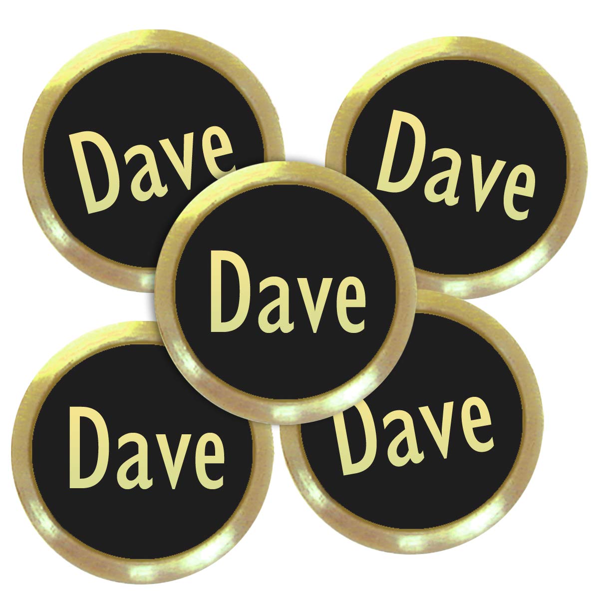 Best Impressions Personalised Solid Brass Golf Ball Markers (Dave) — image 1