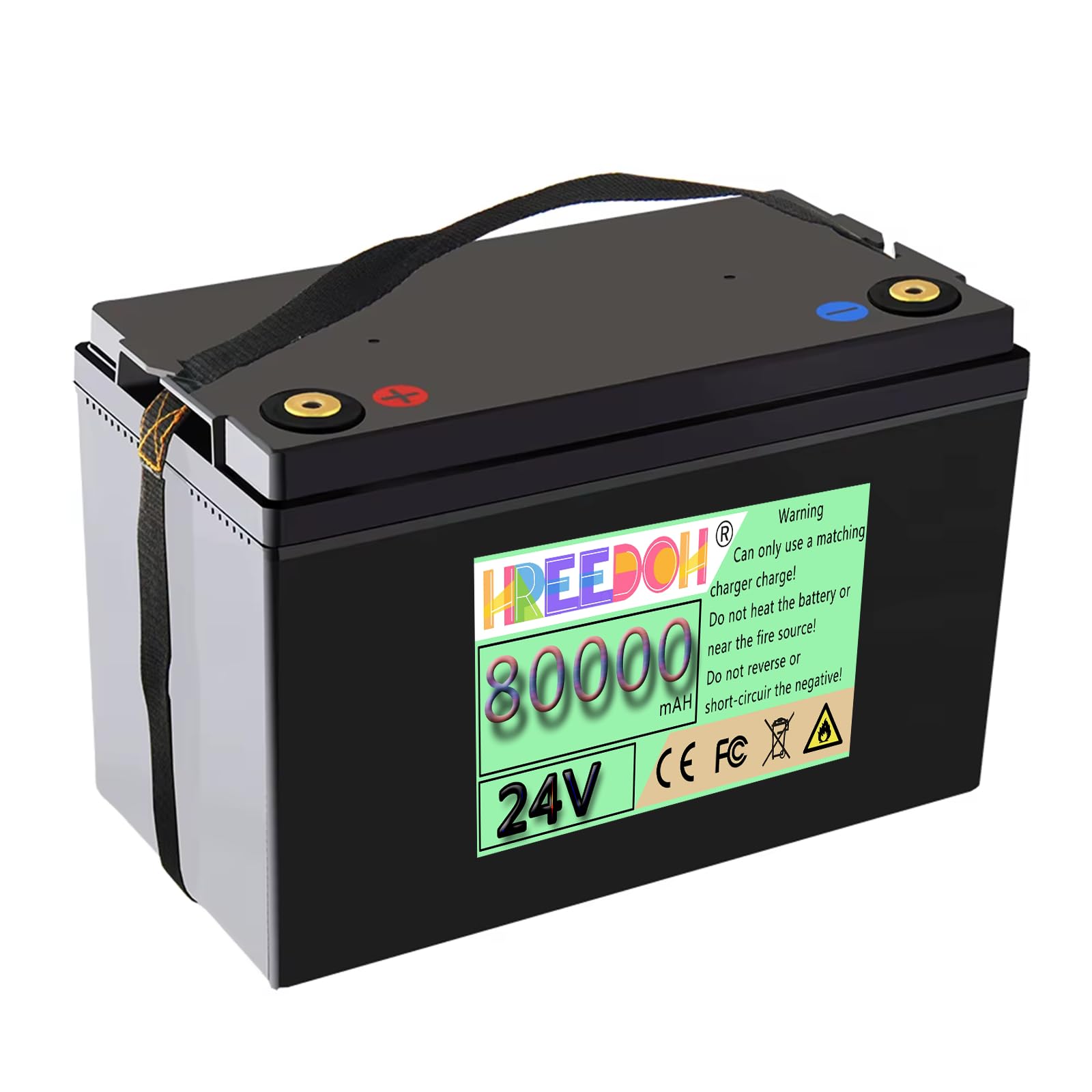 Amazon | FREEDOH 24ボルトLiFePO4バッテリー 24V交換用バッテリー 