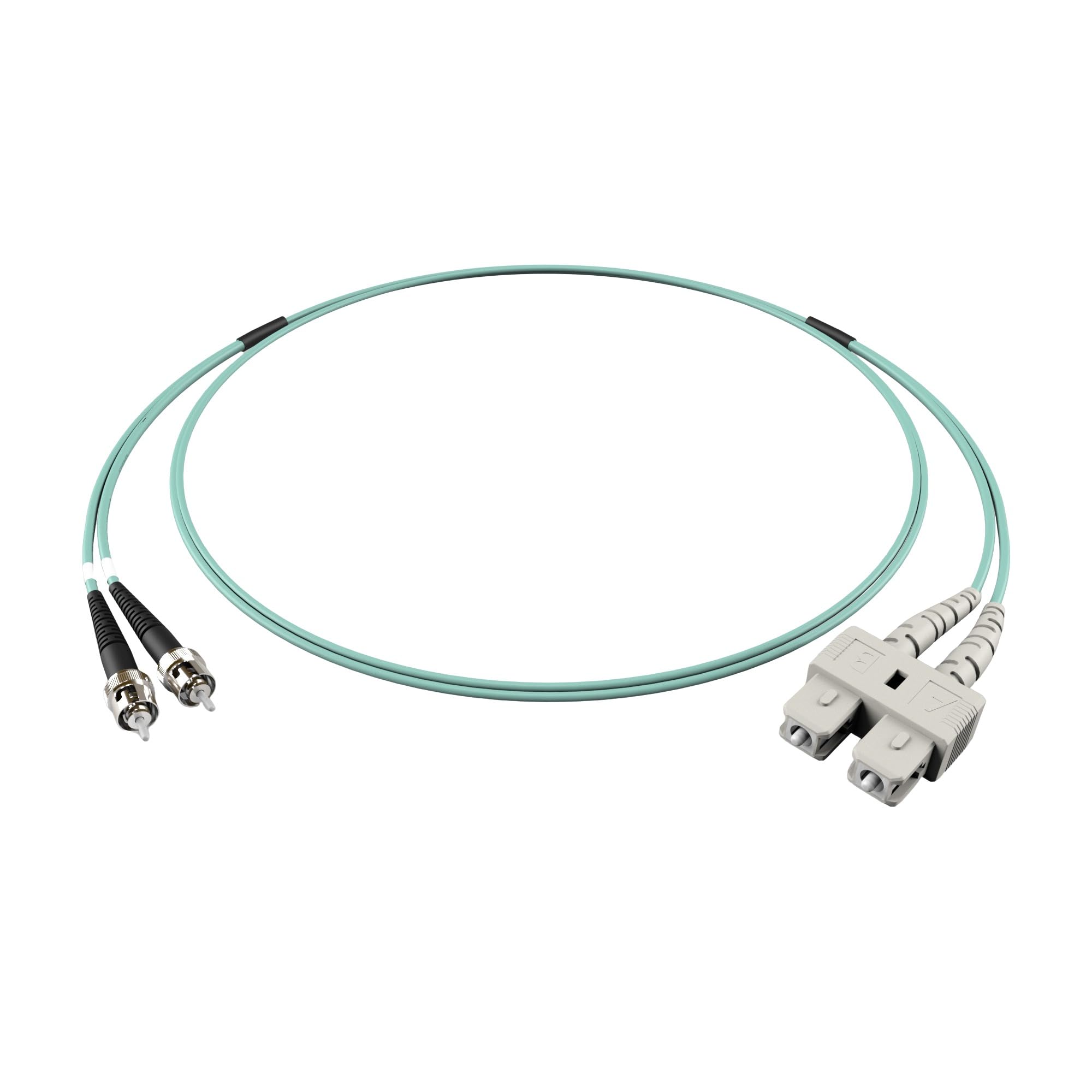 FCD SC-ST OM4 Fiber Patch Cable - 10Gb Duplex 50/125µm Multimode Corning Glass | 0.5M (1.64ft) | Bulk Networking, Data Centers, Telecom, Enterprise