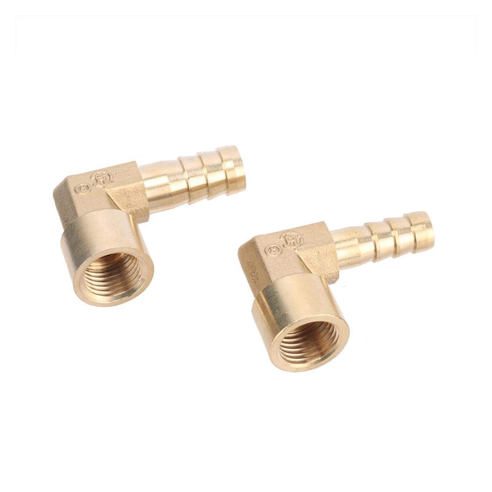 Zraszacz ogrodowy, zraszacz do podlewania, narzędzia ogrodowe, sprzęt, kolanko mosiężne, 8 mm, 10 mm, z gwintem wewnętrznym BSP 1/4", złączka miedziana, 90 stopni, 1 szt. (kolor: 12 mm do 3/8")