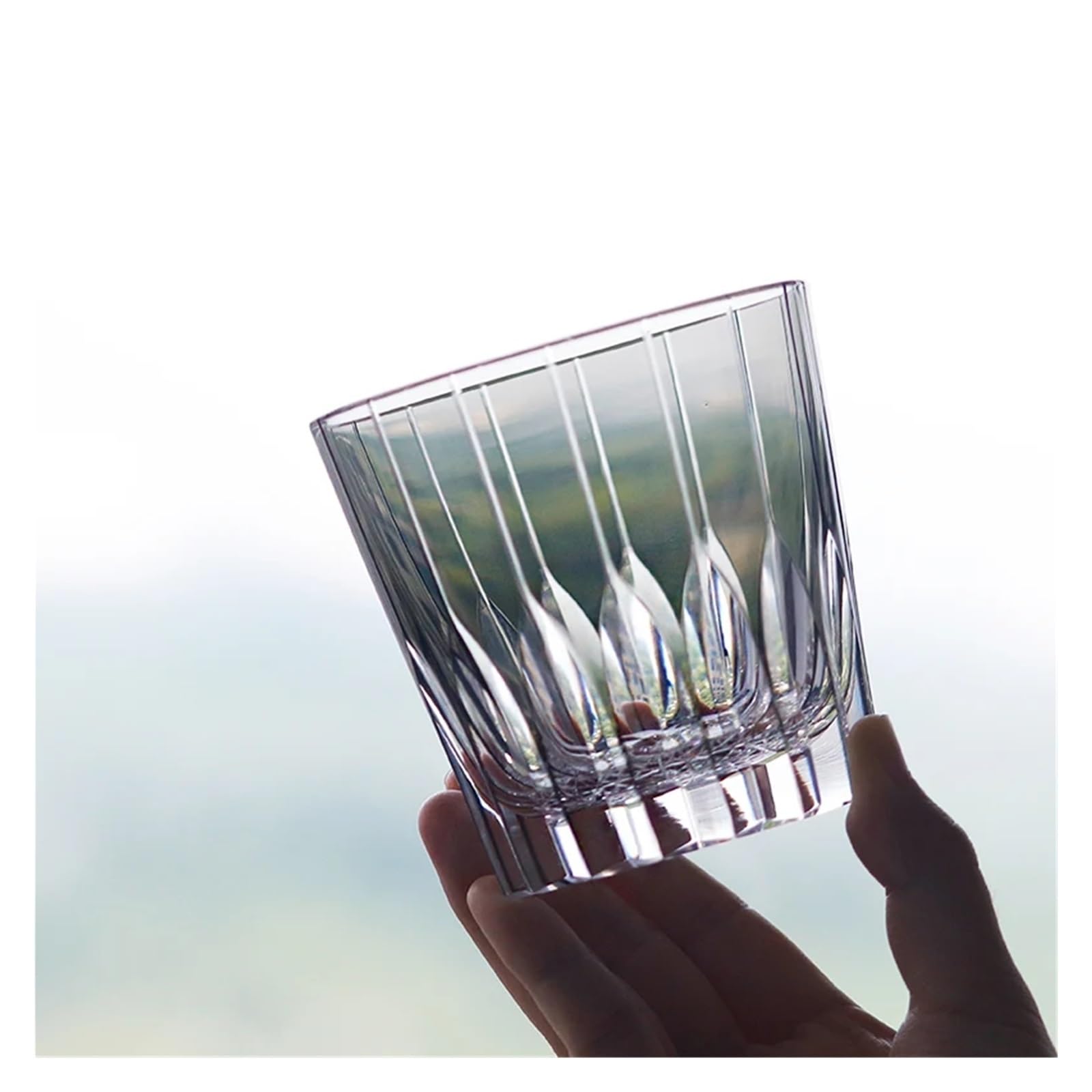 Vasos de Cristal Vasos de whisky antiguos cortados a mano, vaso cristal gris Para beber