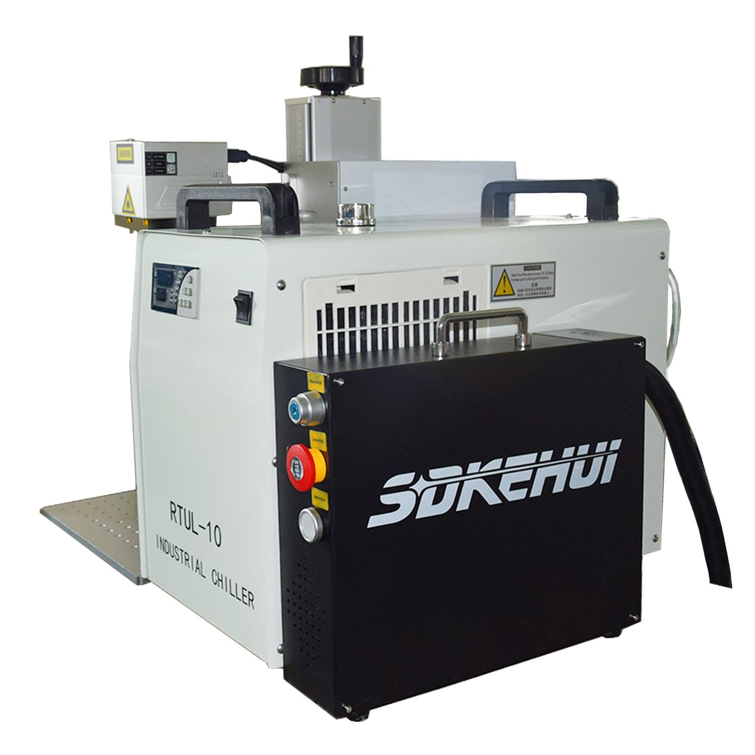 5W 300 * 300 mm Logan UV Fiber Laser Marking Machine Lasergravur Maschine Gravur Graviermaschine Cutter Beschriftungslaser 20 kHz-200 kHz For Jewelry,Sliver,Gold Compatible LightBurn