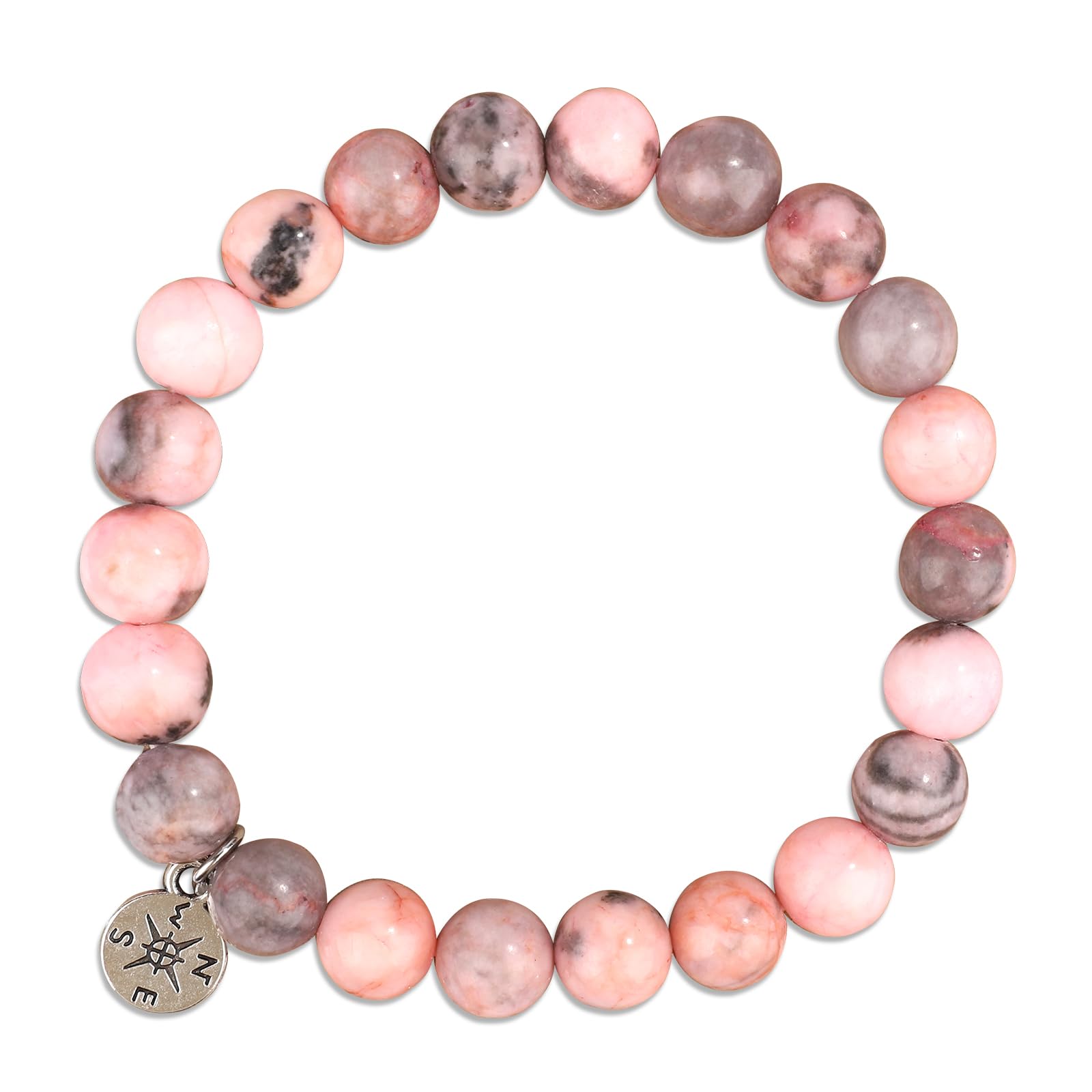 Bracciale per Pensionamento, Regalo di Addio per Donne Uomini Braccialetto in Pietra Naturale con Biglietto di Messaggio Partenza Addio Nuovo Lavoro Regalo per Collega Insegnante Amici (Rosa