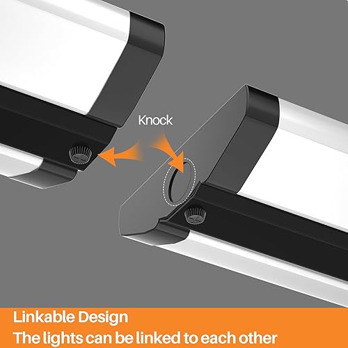 Miniatura 6 de Luces LED de tienda de 110 W, 8 pies, tira de iluminación LED ultra delgada, 12500 lúmenes, 5000 K, 8 pies de montaje empotrado para garaje,