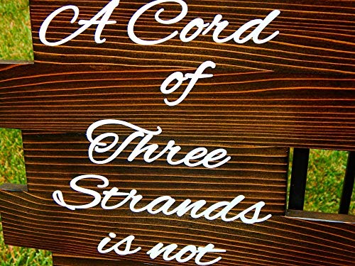 A Cord Of Three Strands Rustic Cross, Personalized Unity Wedding Board With Braids Custom Colors 32X20 #TOP6