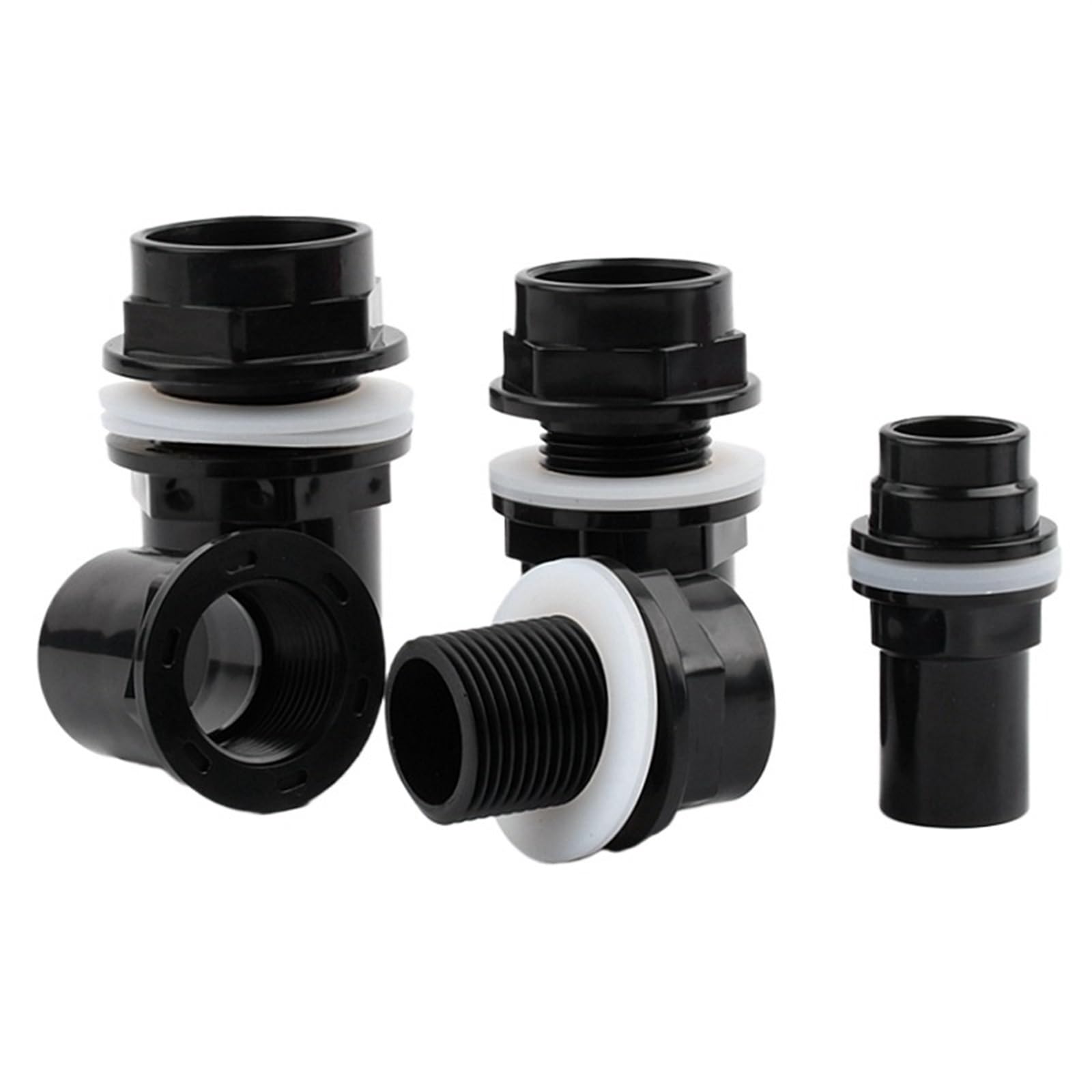 Plumbing Fitting,Black PVC Pipe Connectors 20-50mm for Aquarium and Garden Irrigation(Inner Dia 32mm)
