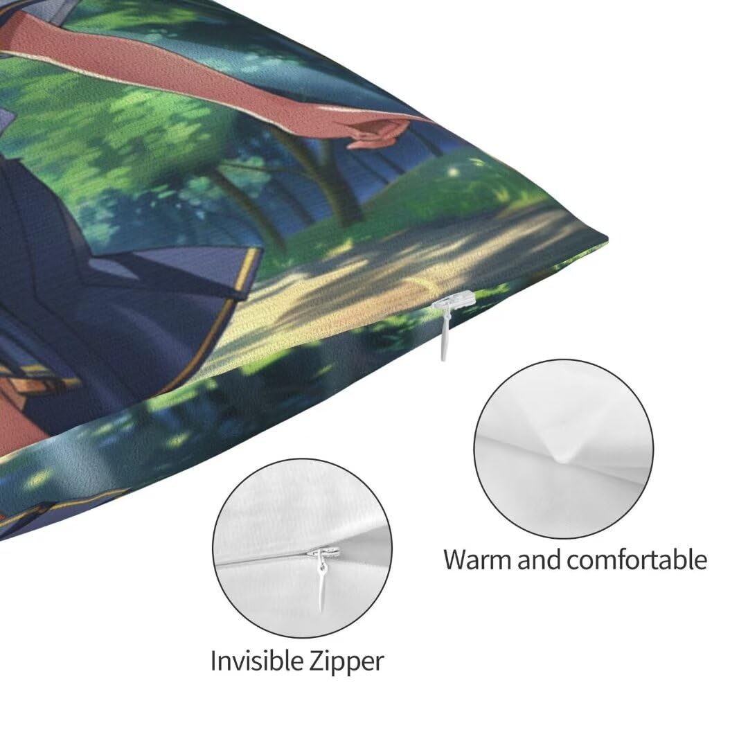 Kissenbezug 70 x 90 cm Anime Kissen, Sofakissen Superweicher Kopfkissenbezug Dekorative Kissenbezüge (2er Set) Kissenhülle mit ReißVerschluss Deko Kissen für Couch Wohnzimmer Schlafzimmer Kawaii J370