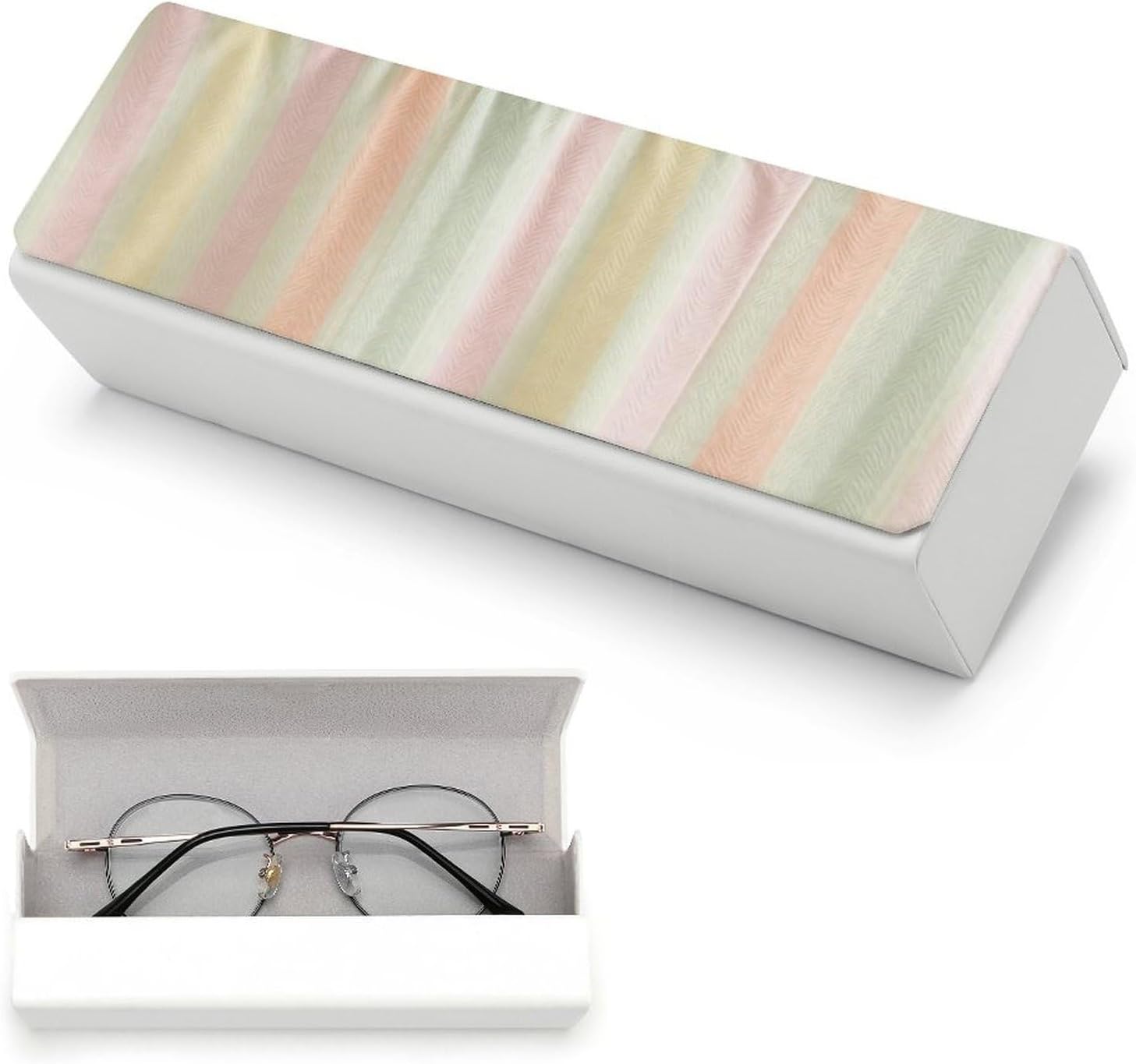 Colorful Stripes Glasses Case Eyeglass Case Sunglasses Pouch image 5