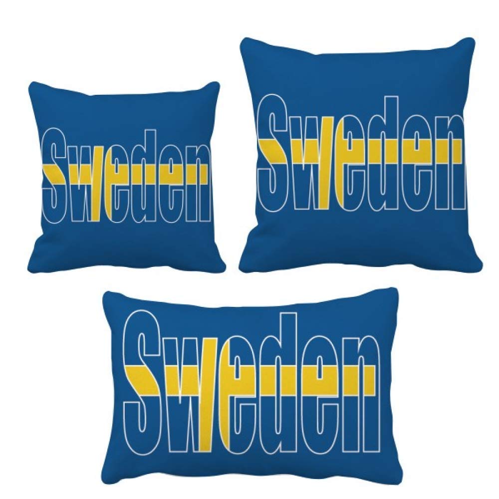 Coussin nom de pays en suède premium, ensemble complet de décoration canapé
