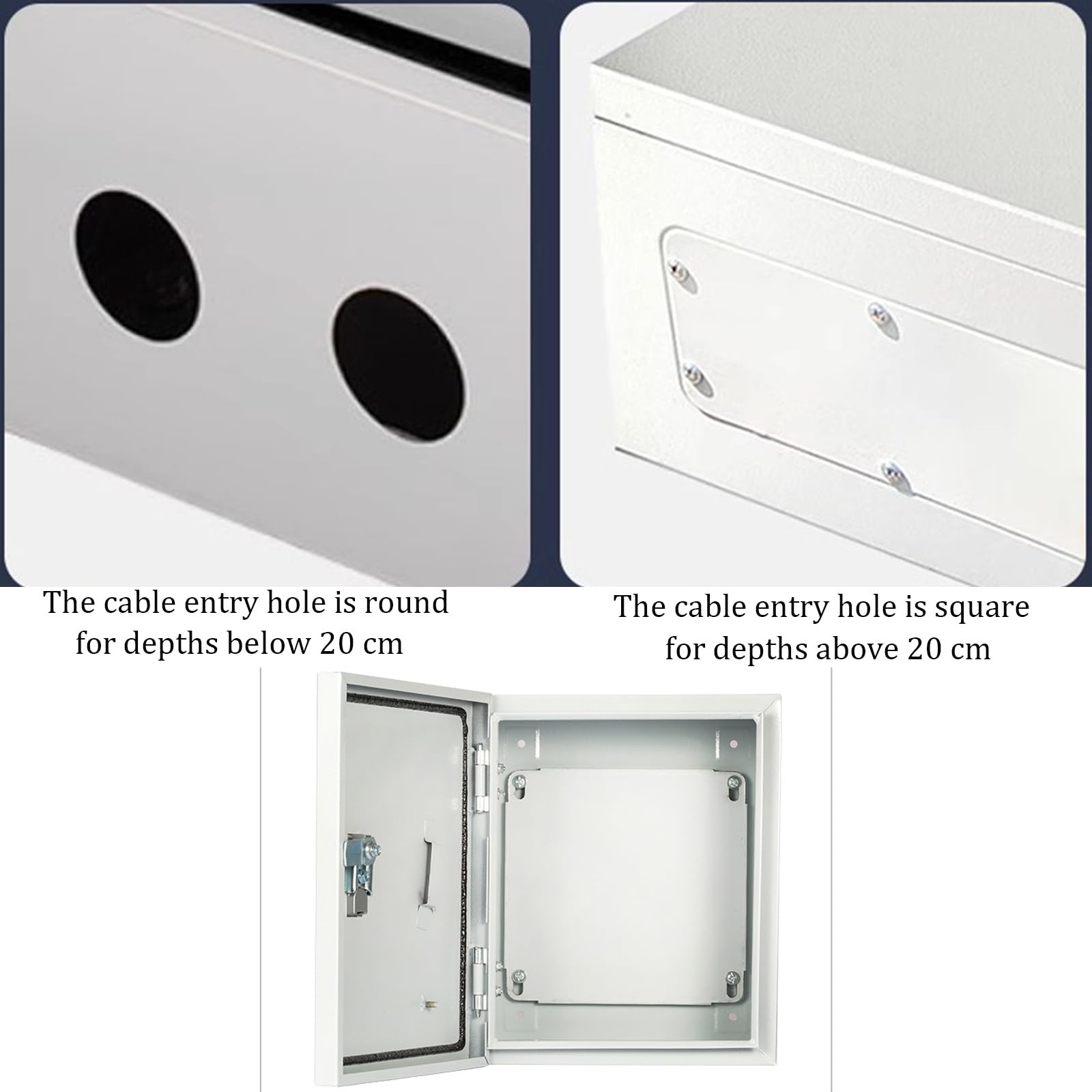 Cajas de pared para instalaciones electrónicas, El metal de acero de la caja de conexiones bloquea la valla exterior interior multisize(40x60x20cm)