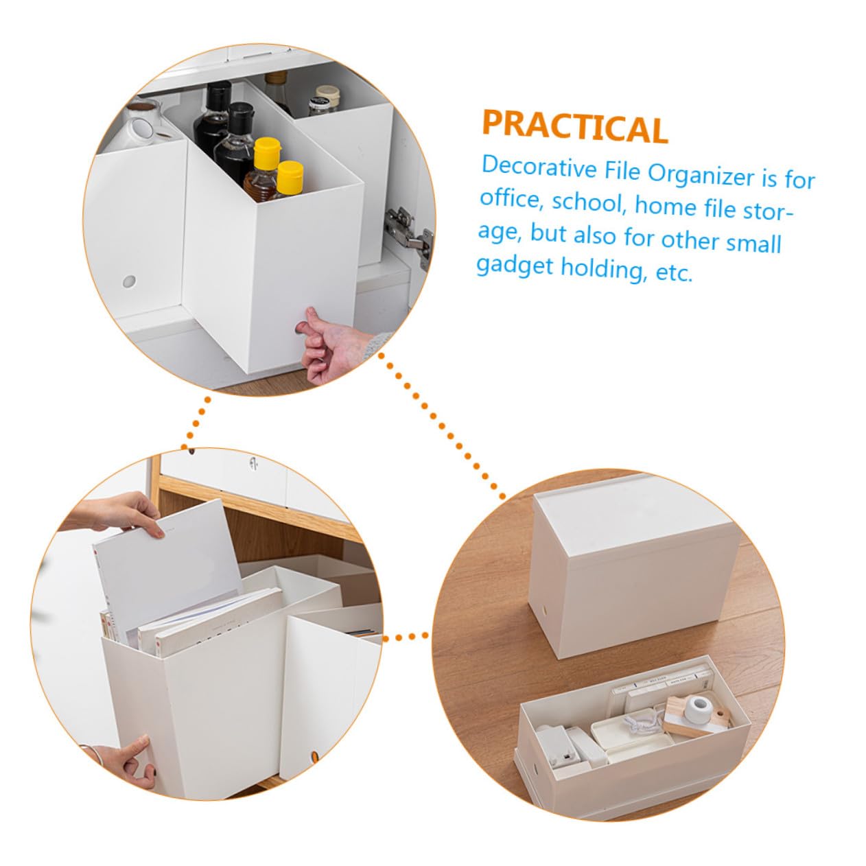 Caja Organizadora de Escritorio Multifuncional de Resistente para Oficina y Hogar Organizador de Archivos Almacenamiento para Documentos y Suministros