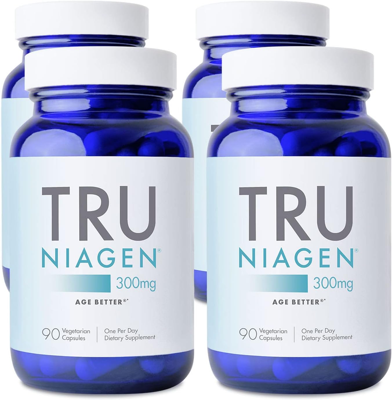 Patented Nicotinamide Riboside NAD+ Supplement | NR Supports Cellular Energy, Metabolism & Repair, Vitality, Healthy Aging of Heart, Brain & Muscle | 90 Servings/90 Capsules (Pack of 4)