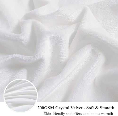 Vista 56 de XeGe Manta de felpa de piel sintética, cómoda manta mullida de 50 x 60 pulgadas, lujosa manta bohemia ligera para sofá, manta otoñal ultra suave