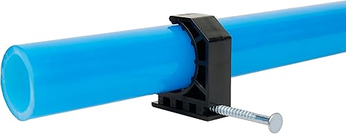 Miniatura 4 de EFIELD - Soporte de media abrazadera de color negro de 12 pulgada, gancho en J con clavo para tubo PEX de 12 pulgada (12 pulgada)