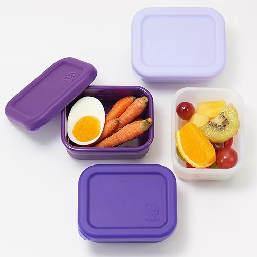 LOSAND FLEXCONTAINER - Almacenamiento de alimentos de silicona platino para bebés, tapas herméticas resistentes a las fugas, recipientes aptos para