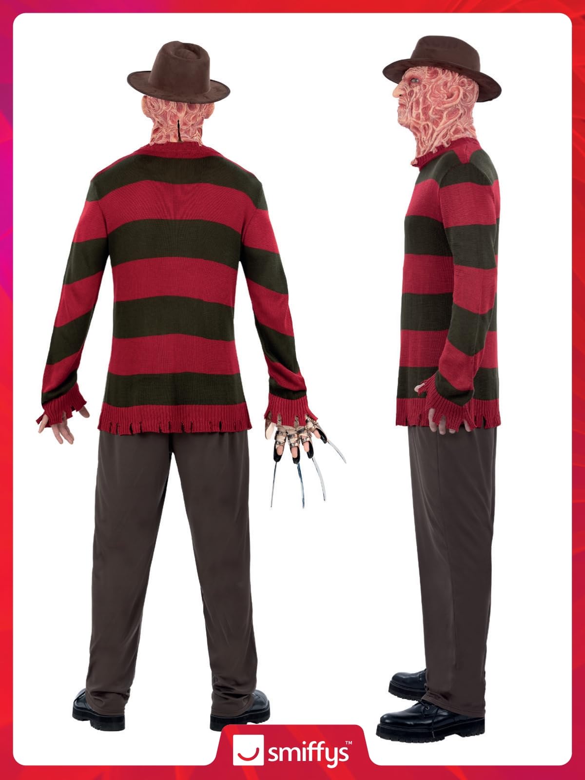 Smiffys A Nightmare On Elm Street Freddy Krueger Knitted Jumper, Adult Costume - Image 4