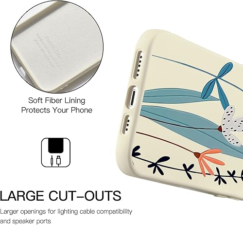 Miniatura 10 de Idocolors Funda rosa para iPhone 11 Pro Max, diseño femenino de cereza protectora, antideslizante, de silicona líquida, forro de microfibra suave, a