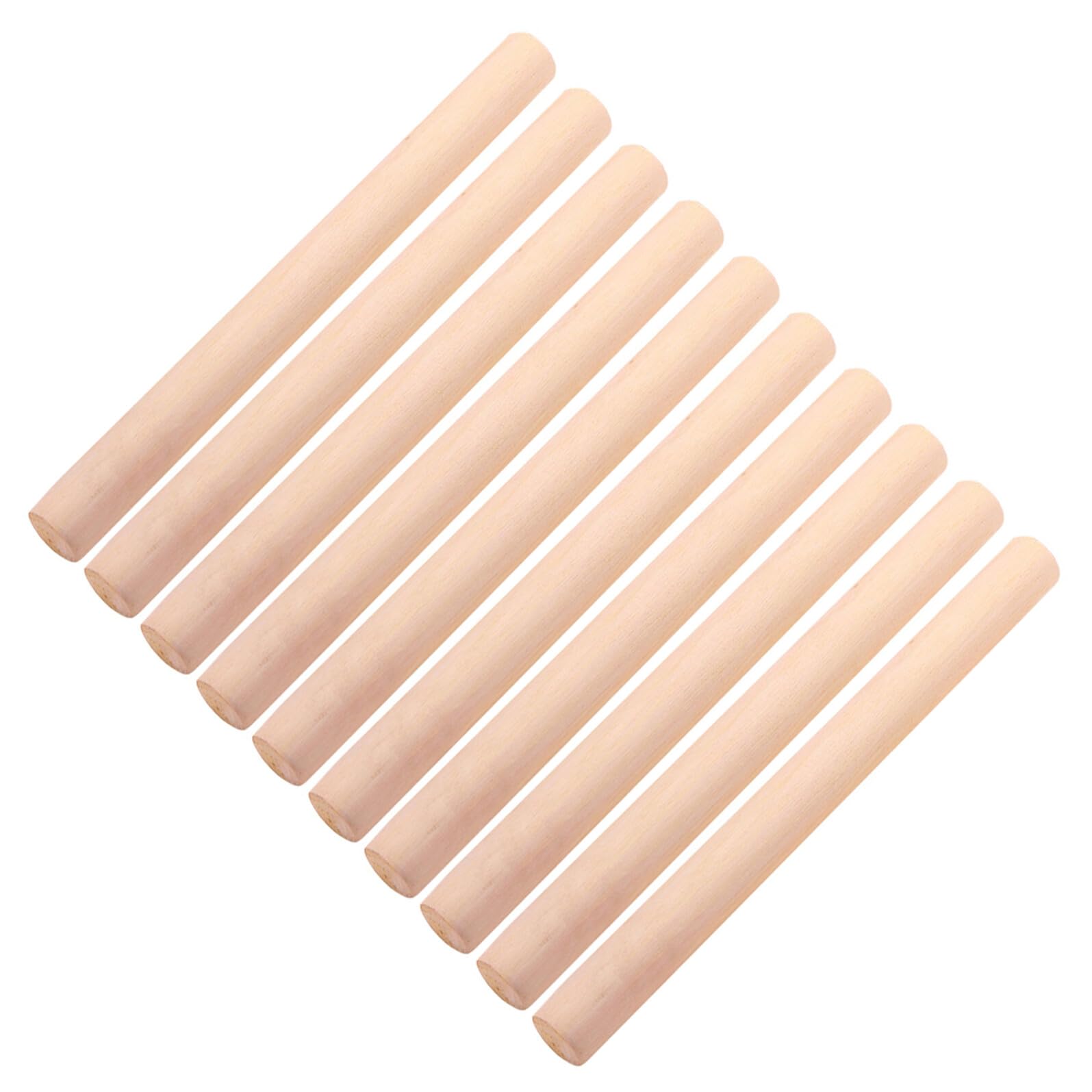 Garneck Mattarello di Legno 10 Pezzi per Cucina Famiglia, Superficie Liscia senza Bave, Resistente All'usura, per Pasta e Ravioli