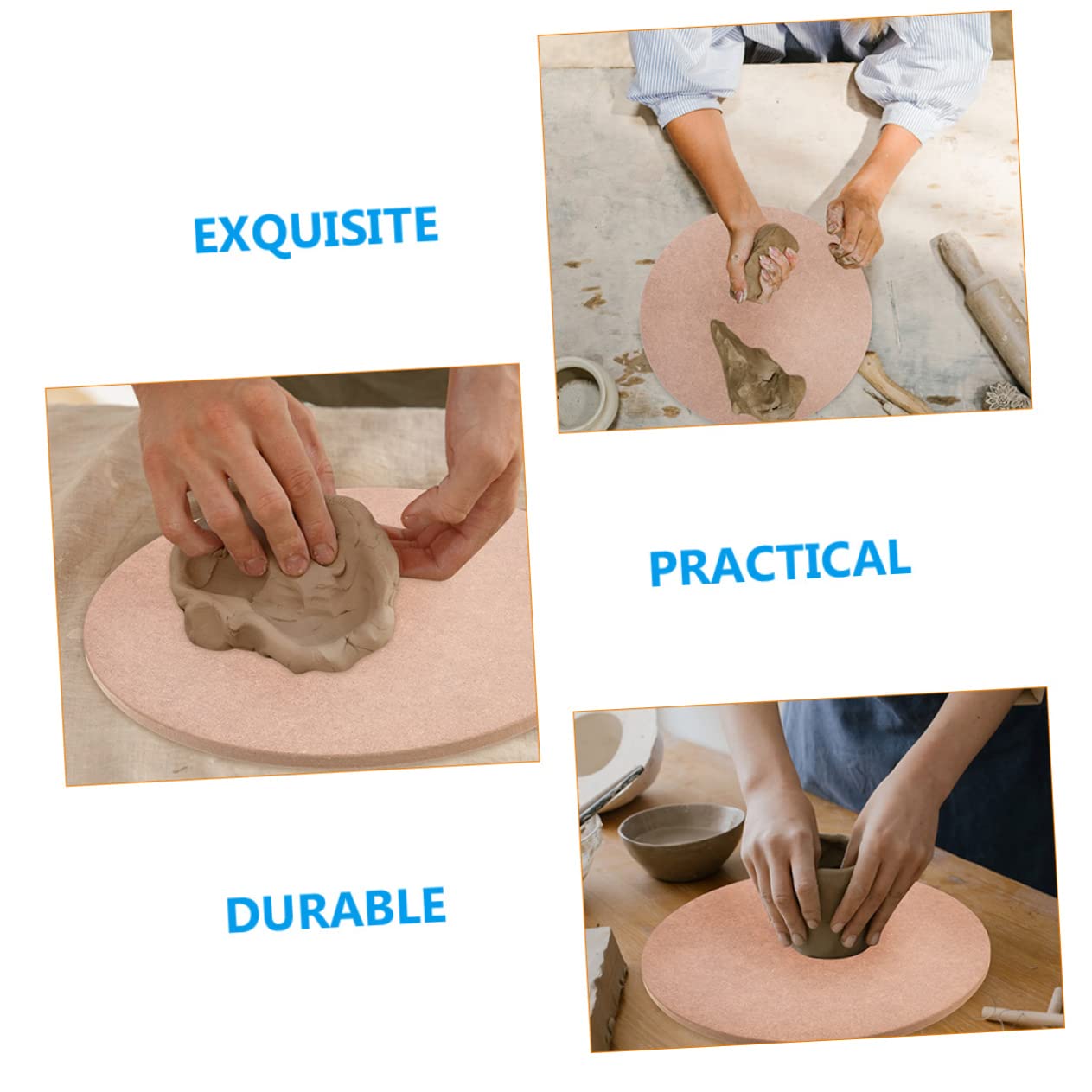 EXCEART 4pcs Clay Pottery Wheel Bats Wooden Bat Drying Boards for Ceramic Art Pottery Making Tools for Clay Artists and Craft Enthusiasts - Image 2