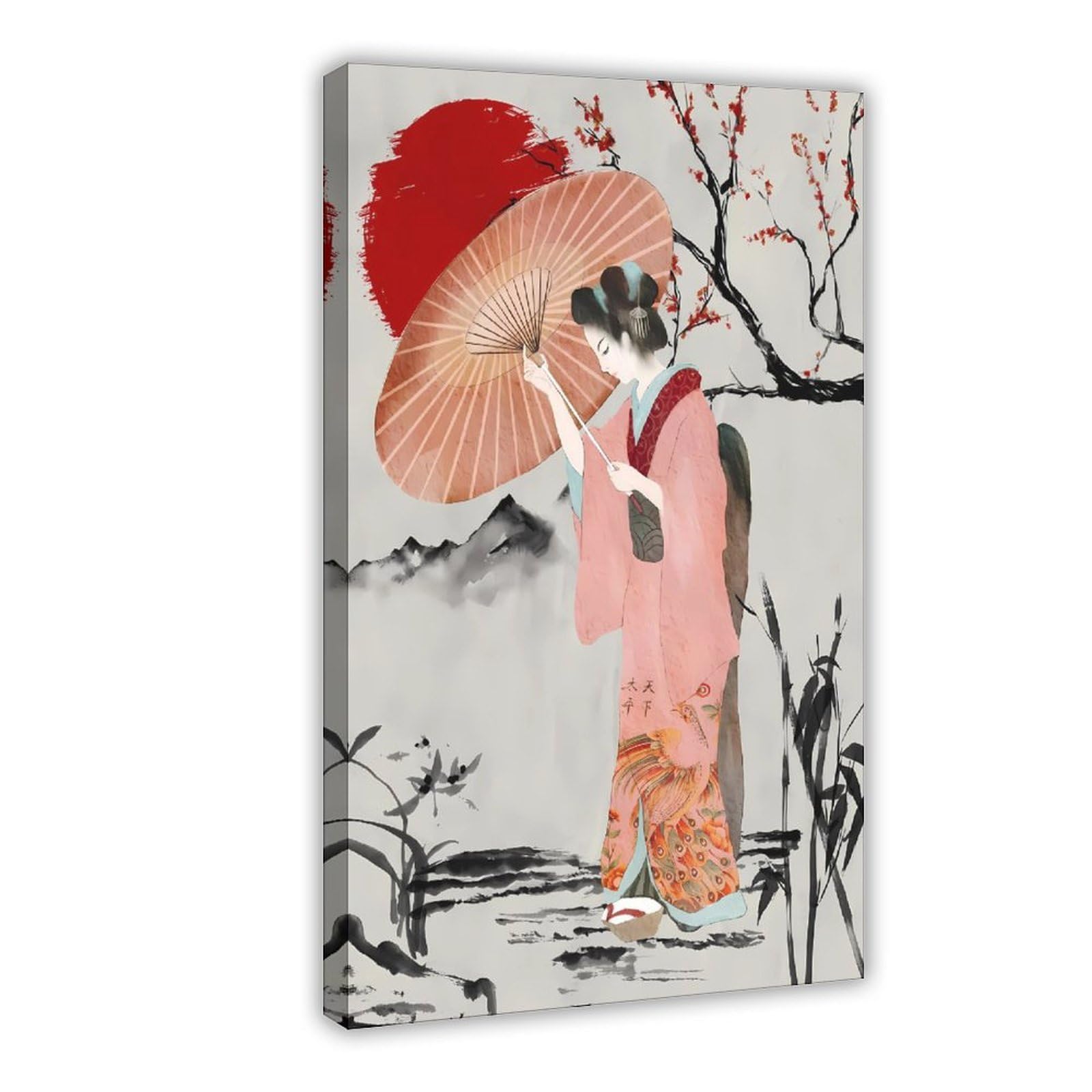 QNVJQKDSI Japanese Geisha Art (22) Canvas Poster Bedroom Decor Landscape Office Room Decor Gift 20" L X 30" W