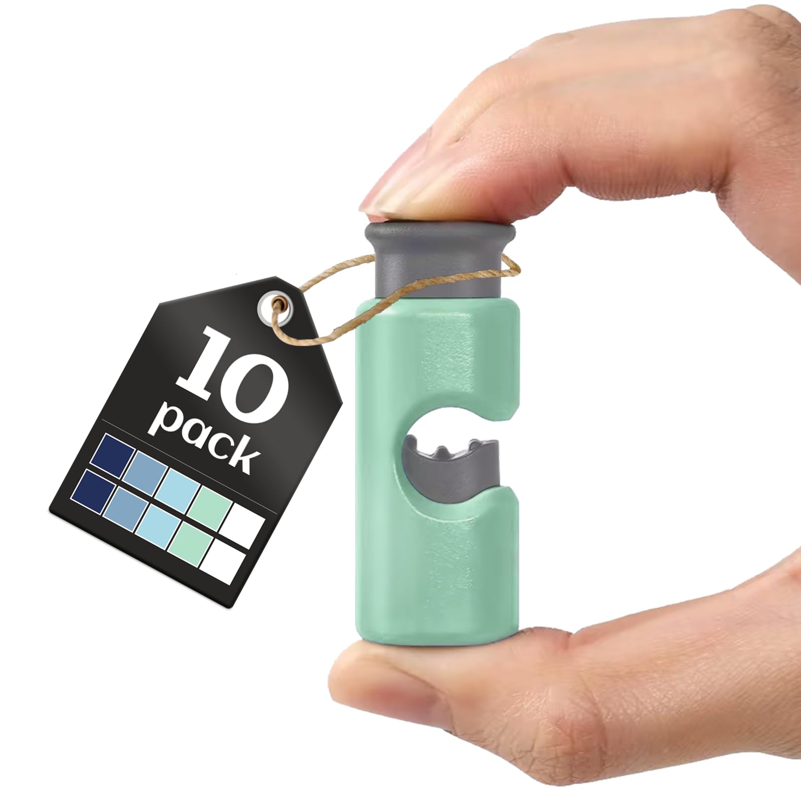 10 Pack Squeeze and Lock Bread Bag Clips, Reusable, Sturdy Plastic, Easy to Use, 5 Colors