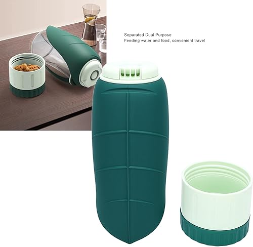 Miniatura 8 de Tnfeeon Puppy Essentials,2 in 1 Dog Water Bottle and Food Container for Dog Cat Puppy Walking Hiking Travel Dishwasher Safe Accessories