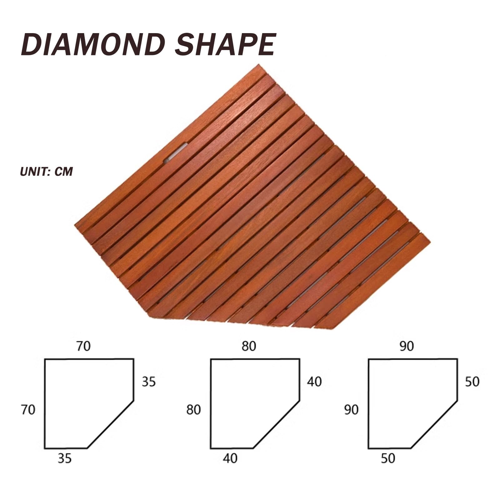 Pedana Doccia in Legno,Pedana Doccia Legno Naturale,Pedana in Legno,Grata Doccia Legno di Lusso,Doccia Legno,Grigliato,Tappetino Doccia,per Pavimento del Bagno(W40xL70cm/W16xL28in)