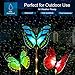 Kearui Solar Lights Outdoor 3 Pack Solar Stake Light with Fiber Optic Butterfly Decorative Lights, Multi-Color Changing LED Solar Lights for Garden Decorations, Garden Gifts