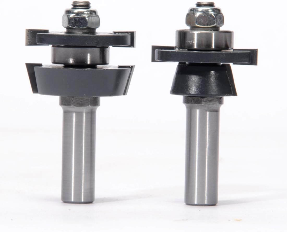 MLCS 8837 2-Piece Matched Rail and Stile Set Shaker Profile Router Bits