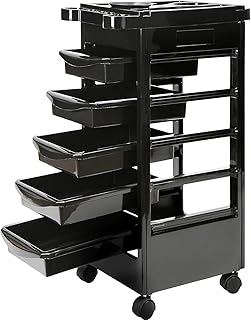 HYGRAD® 6 Tier Hairdresser Trolley Beauty Salon Trolley Practical For Salon Essentials Easy To Move Compartment Trolley For Hairdresser Accessories.