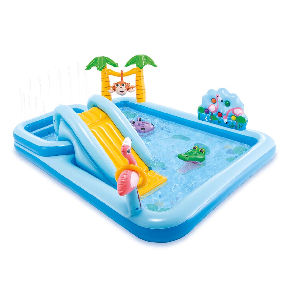 VWretails Jungle Adventure Swim Center Inflatable Family Lounge Pool -Without Pump-image-6