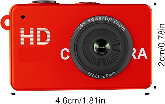 Compact Digital Camera with Rear Screen, 16X Digital Magnification, Pocket Camera for Daily Photos and Travel Carry Tiny Daily Picture Device Travel Memory Keeper Screen Preview Casual