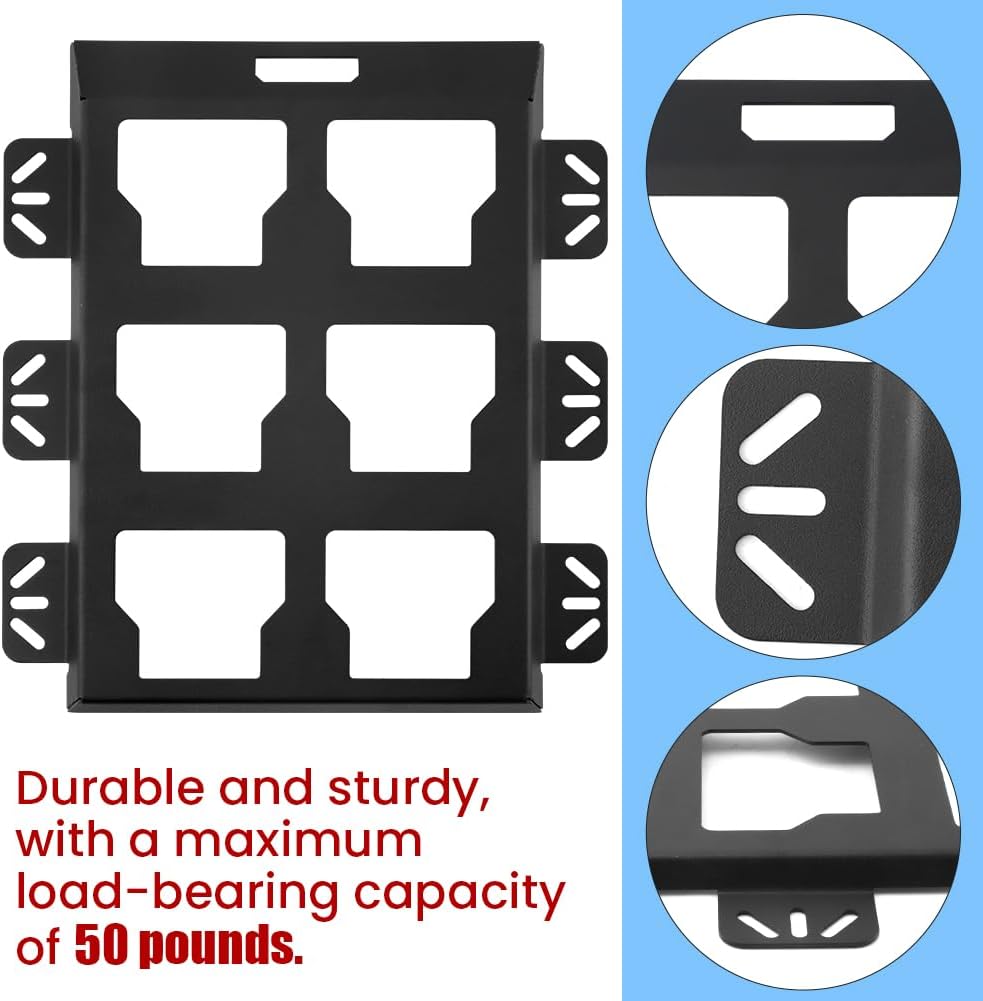 Mounting Plate Compatible with Milwauke-e Packout, 50Lbs Load Capacity for Tool Storage and Organization System(COLOR:Black)
