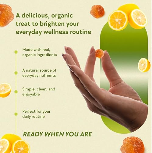 Miniatura 2 de LYFE Gomitas funcionales de hongos, sabor cítrico y limón (40 unidades)  Mezcla orgánica de cola de pavo y extracto de chaga para el bienestar