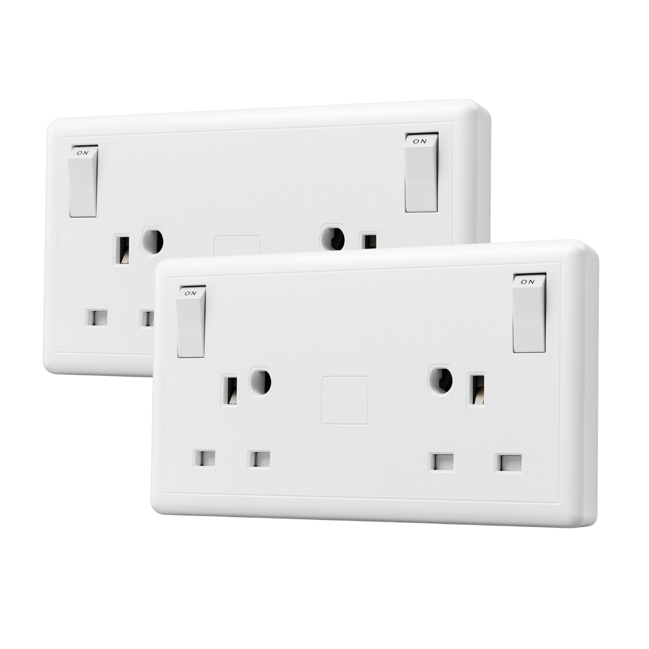 SH|P Electrical® 1-Gang to 2-Gang 13A Socket Converter – Safe, Durable, and Easy-to-Install Wall Plate Adapter (2)
