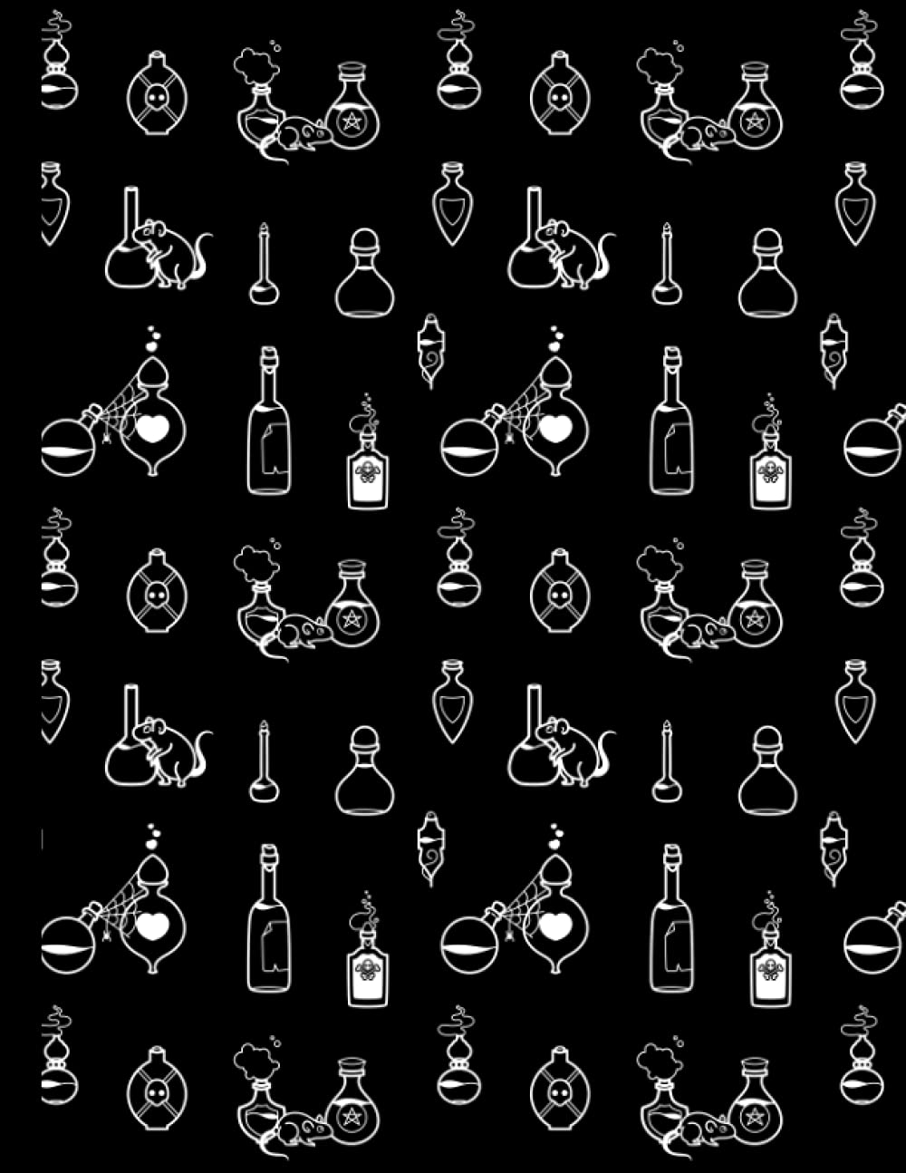Notebook: Witchy Potions | Creepy Cute Gothic School Supplies | Witch Wicca Wiccan | Spooky Halloween Journal | Pastel Goth Aesthetic | A4 8.5x11" | 120 Lined Pages