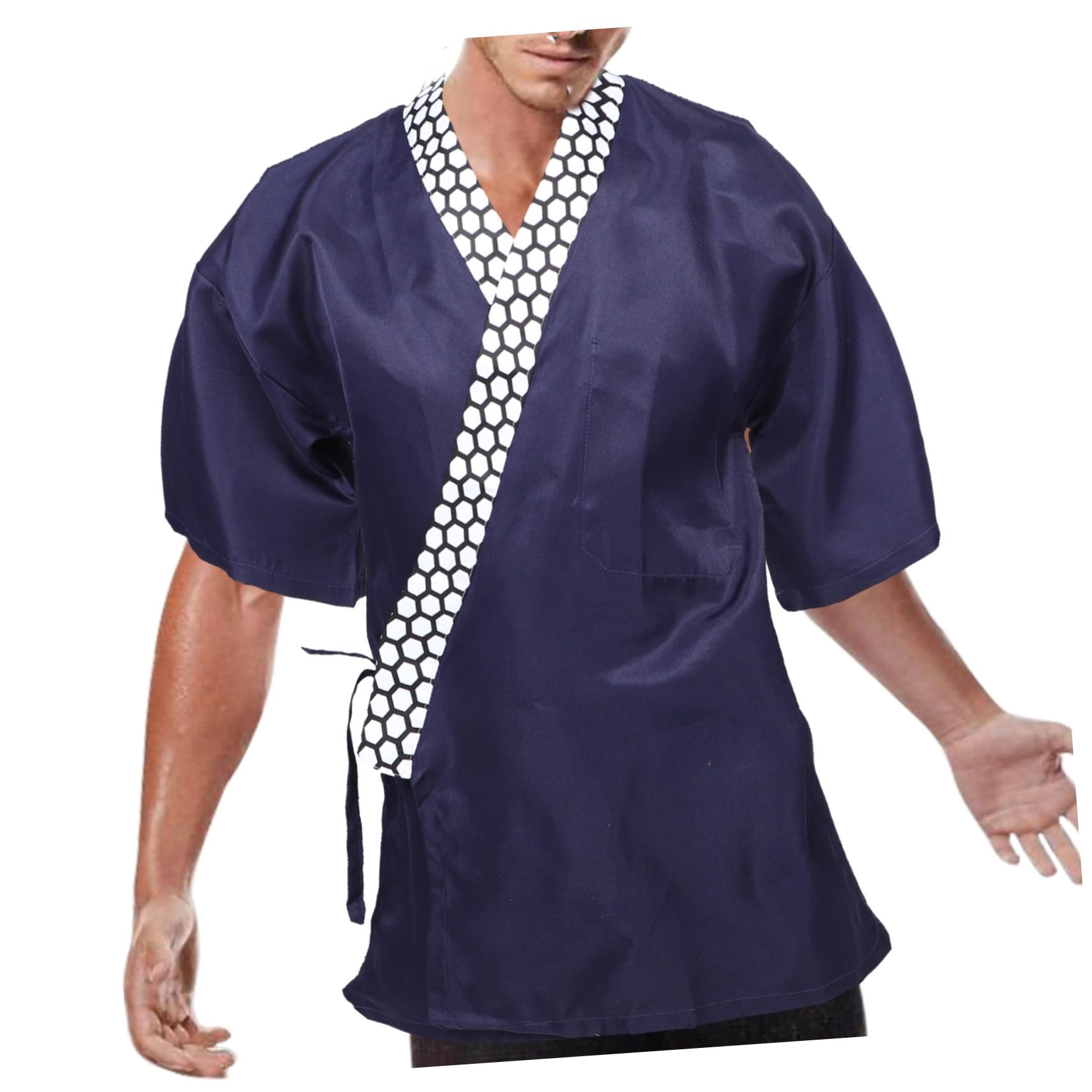 Gatuida Ropa de Trabajo de Chef japonés Mujer Abrigo de Cocinero Uniforme Restaurante Hombres Sushi Traje de Cocinero Abrigo de Chef Personalizado Traje de Kimono japonés Fibra de Bambu