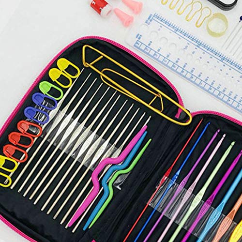 Fewear Knitting Needles for Beginners Kit for Adults with Case, Crochet Hooks, Kntting & Crochet Accessories, 100pc (Multicolor) - Thumbnail 7