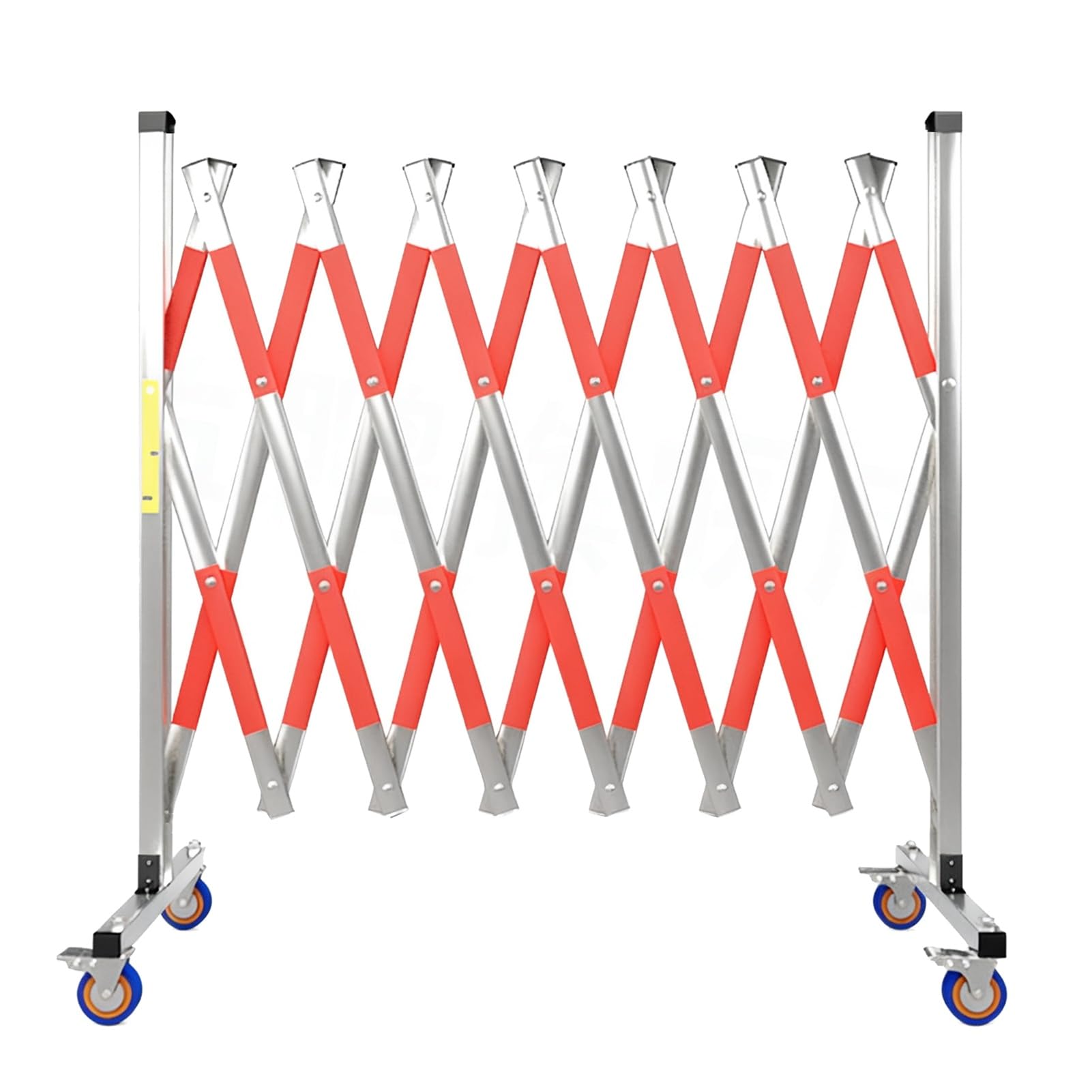 MYUYEE Expandable Industrial Barricade With Wheels Colorful Folding Security Gate Outdoor Scissor Door Connectable Accordion Traffic Barrier(Rosso-120X300Cm)