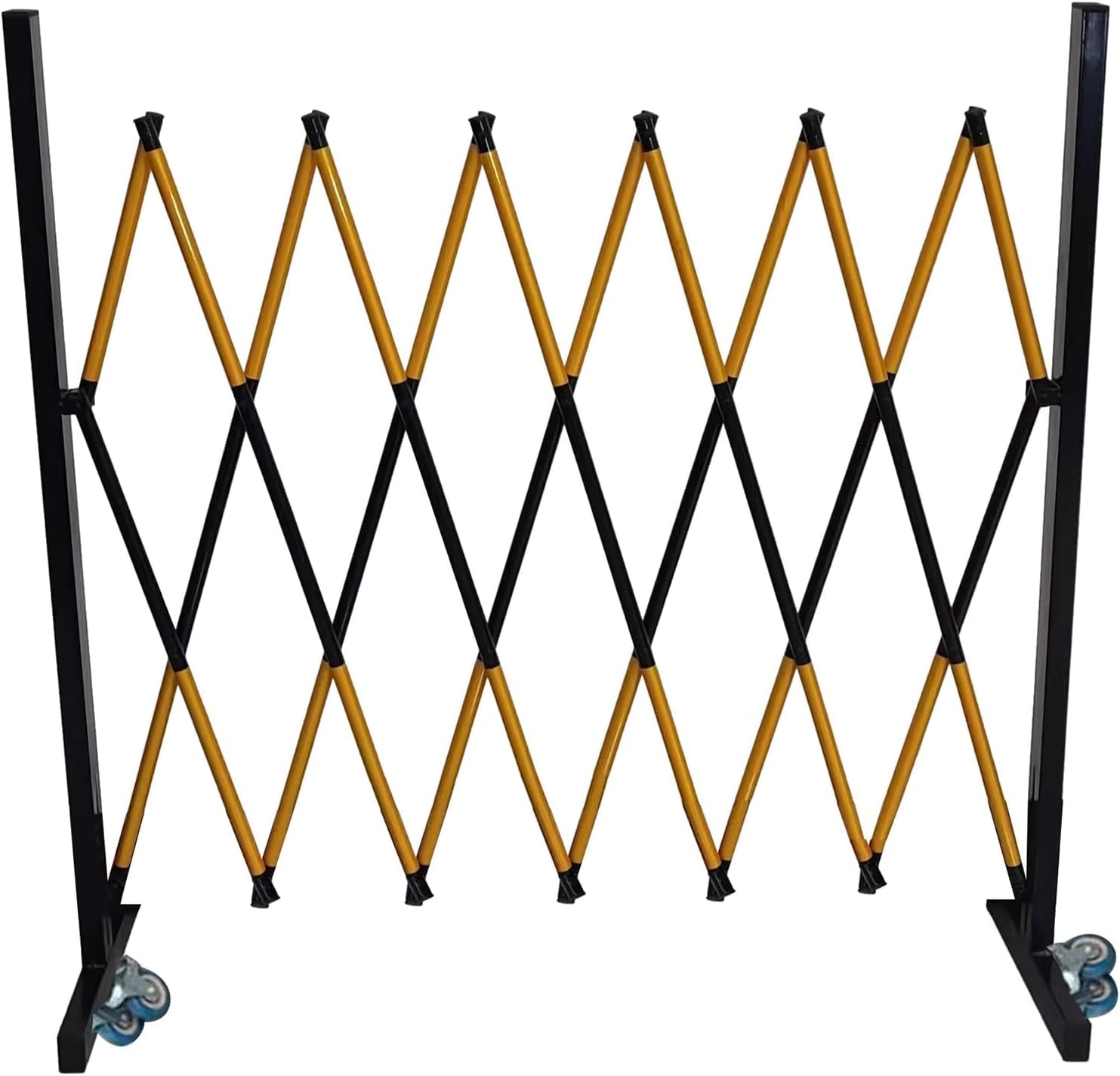 Expandable Barricade for Driveway Expandable Barricade Mobile Safety Barrier Gate with Casters, Retractable Traffic Road Driveway Fence for Shopping Mall Closed, Crowd Control Barr