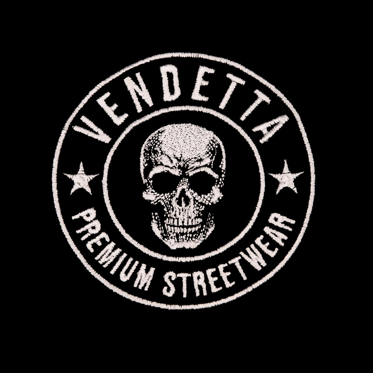 Vendetta Inc. Męskie spodnie do biegania Jogger Logo Skull czarne VD-7014