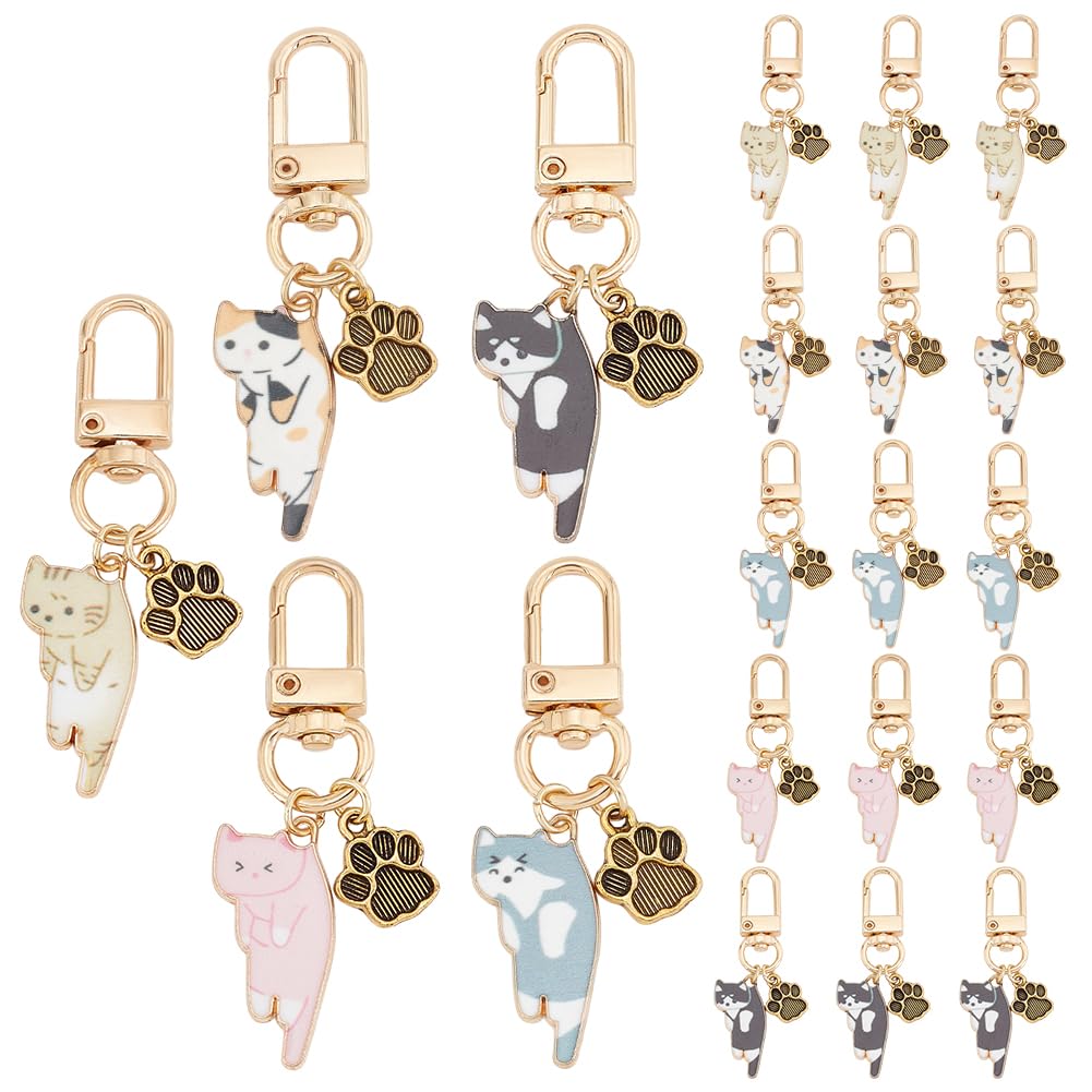 30 Portachiavi A Forma Di Gatto In Silicone - Per Bomboniere, Compleanni, Regali Per Bambini - Foto 7