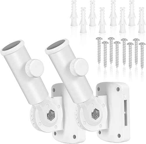 Soporte ajustable para mástil de bandera, soporte para poste de bandera para exterior de la casa, aluminio resistente, soporte de montaje de poste