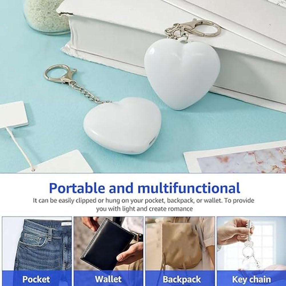 Love Wallet Tote Bag Touch Sensing Light,Rechargeable Mini Touch Handbag Light Heart,Led Handbag Lamp with Automatic Sensor (4PC_A8)