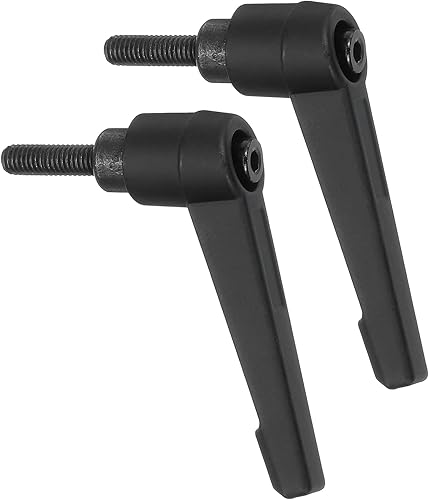 Miniatura 102 de uxcell 2 perillas ajustables M8 x 3.150 in, mango de rosca macho, botón de trinquete de liberación rápida, perno giratorio para maquinaria de torno