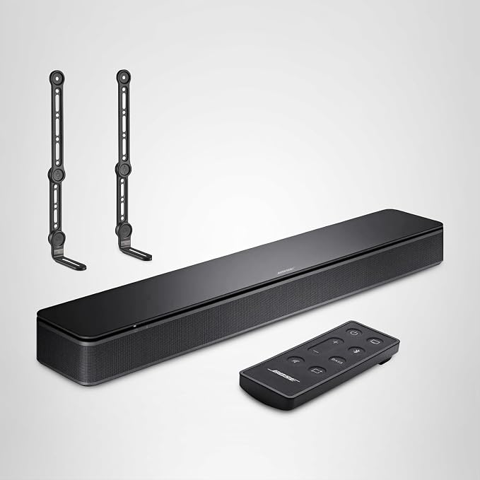 Bose TV Speaker Soundbar with Bluetooth & HDMI-ARC Plus Universal Adjustable TV Soundbar Mount Brackets for Wall or TV Mount Installation Bundle