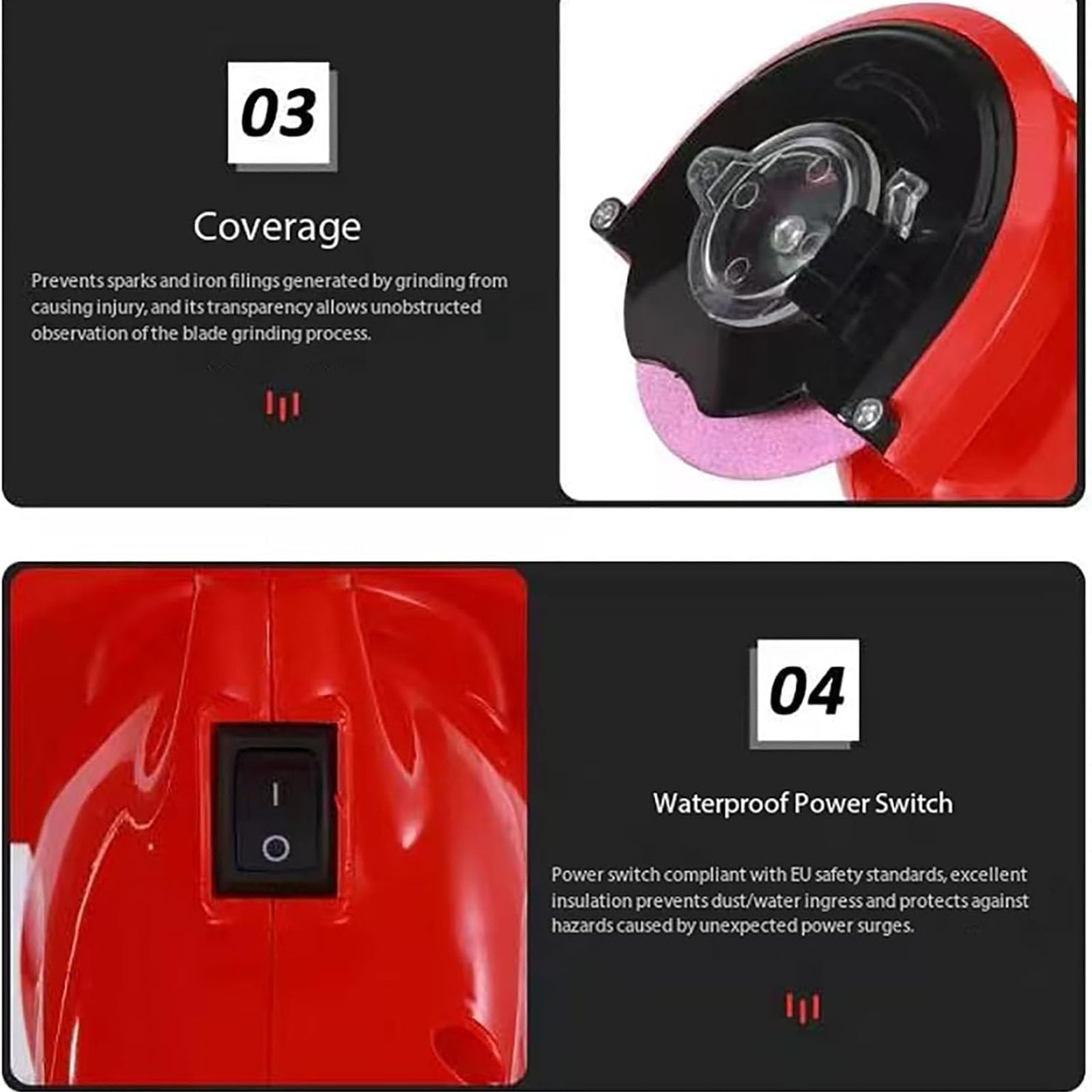 Rectificadora De Cadena De Escritorio, Afilador De Motosierra Eléctrico De 250 W con Botón De Ajuste De Posicionamiento De Cadena, 7500 RPM Y Ángulo Ajustable De 0-35 °, para Cadena De Sierra