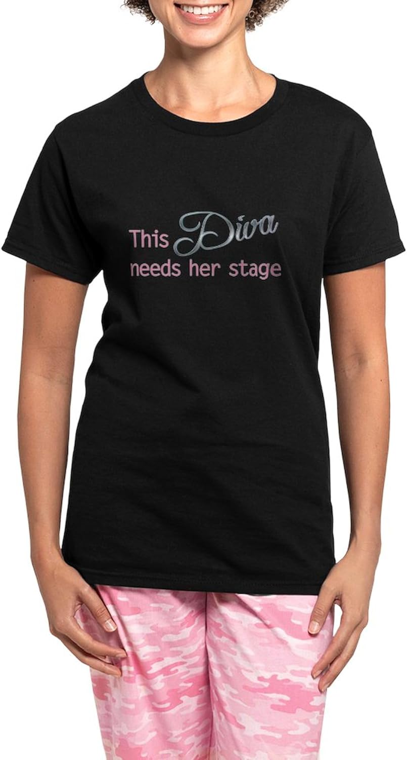 CafePress This Diva Needs Her Stage Pajamas Womens Novelty PJ Sleepwear