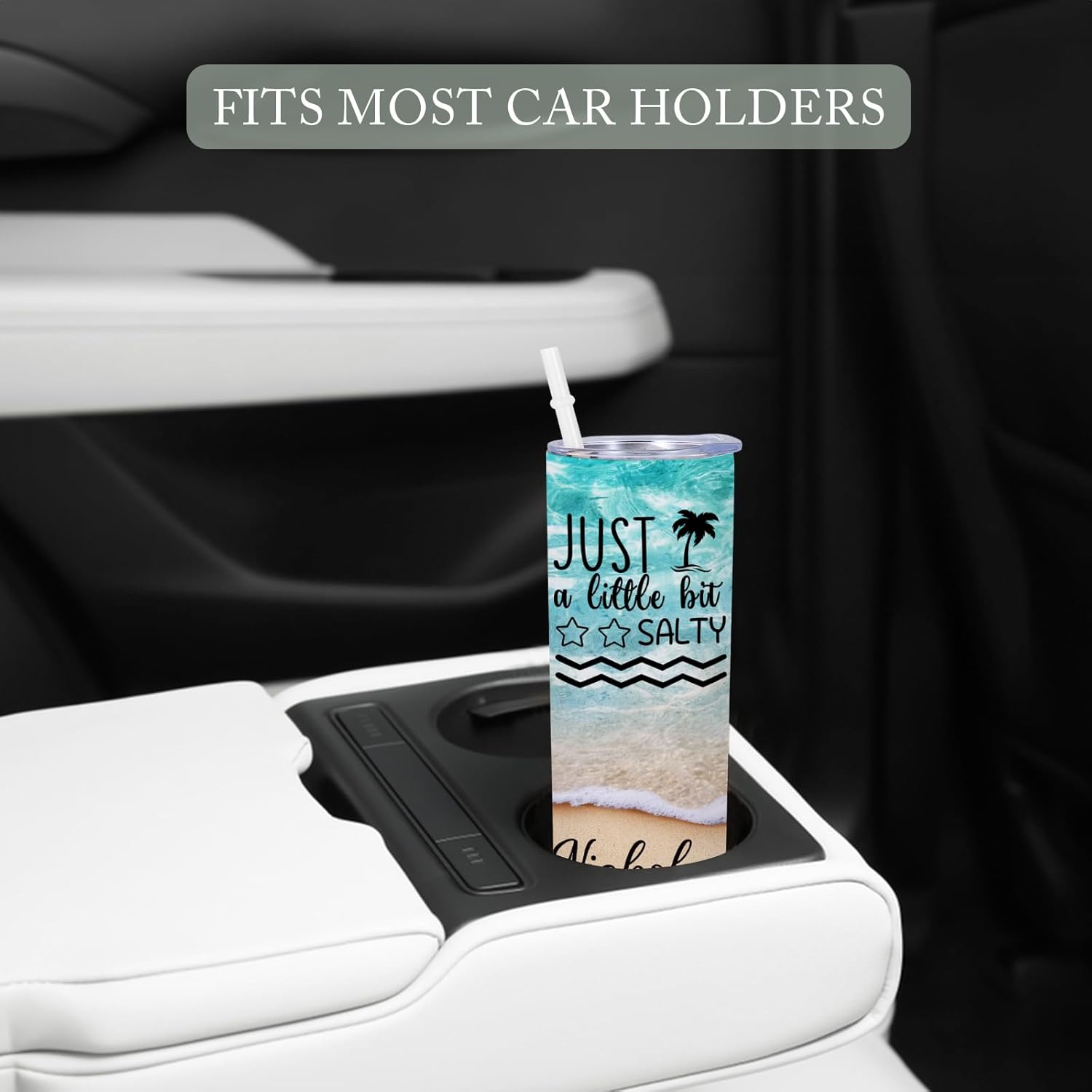 Personalized Beach Vacation Tumbler Custom Name Skinny Tumbler with Lids and Straws Family Vacation Cup Gifts Beach Themed Gifts for Women Men 20 oz Insulated Stainless Steel Travel Coffee Tumbler - Image 8